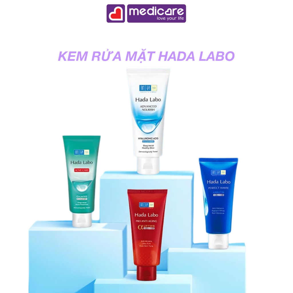 Kem rửa mặt HADA LABO dưỡng ẩm, sạch sâu 80g