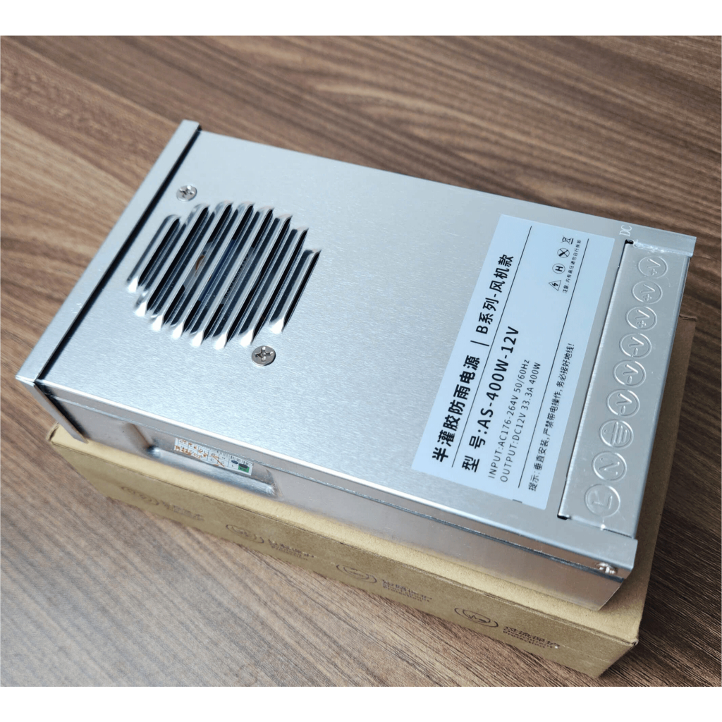 Nguồn 12V 33A (400W) ngoài trời chống nước có quạt bảo hành 12 tháng
