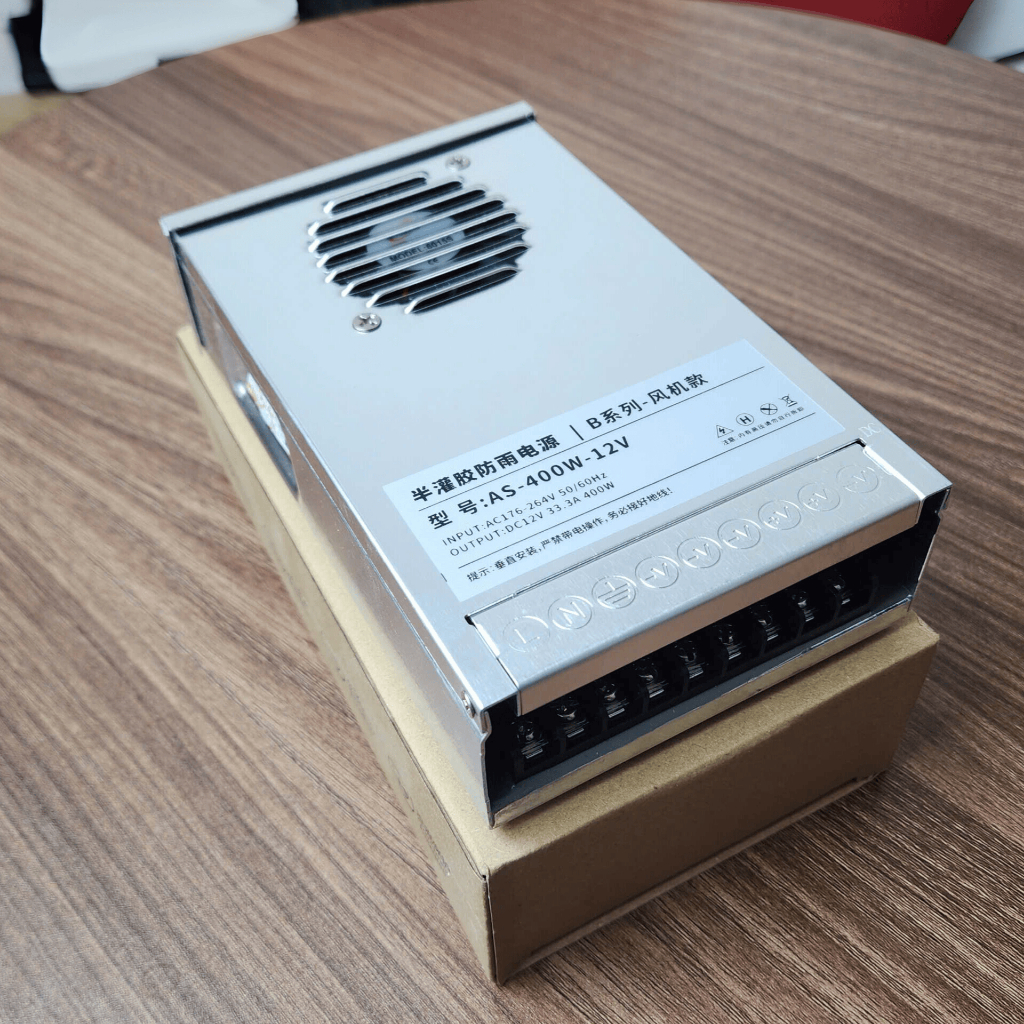 Nguồn 12V 33A (400W) ngoài trời chống nước có quạt bảo hành 12 tháng
