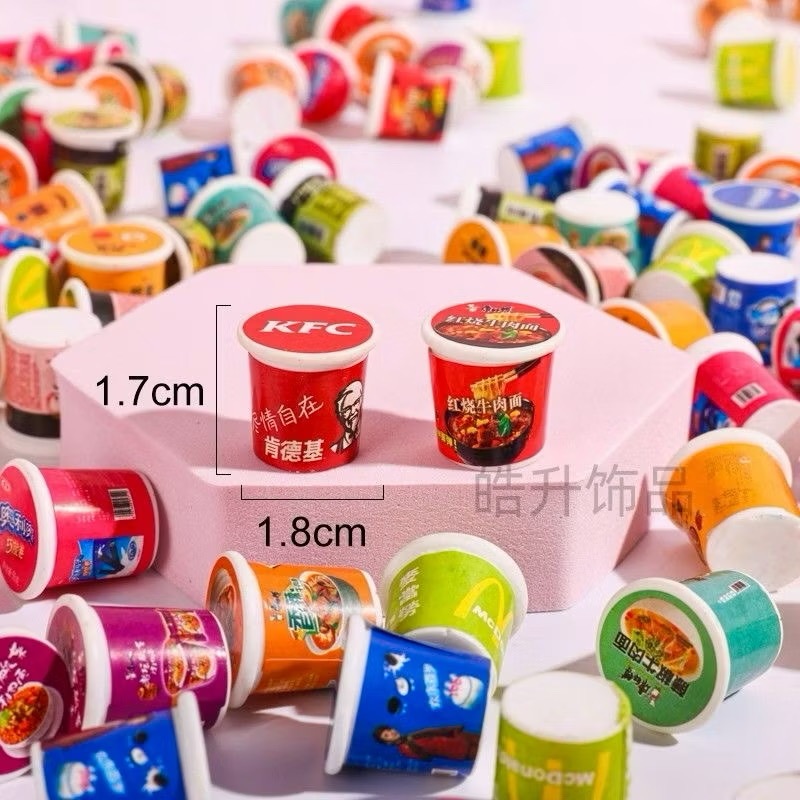 Hộp Mì ăn liền charm mì ly đồ chơi mô hình tạp hóa mini phụ kiện DIY nhà búp bê trang trí Doll House