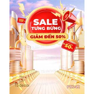 Mẫu Mới Phông Nền Livestream Chủ Đề Ngày Sale Lớn Voucher & Freeship