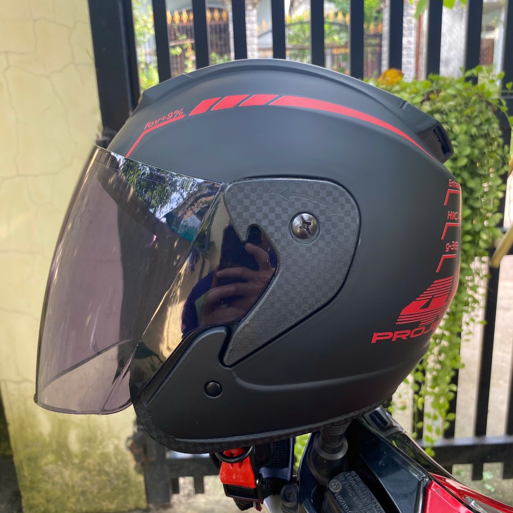 [ MÀU ĐỎ ] Mũ Bảo Hiểm 3/4 RZX tem 46 Helmet chính hãng