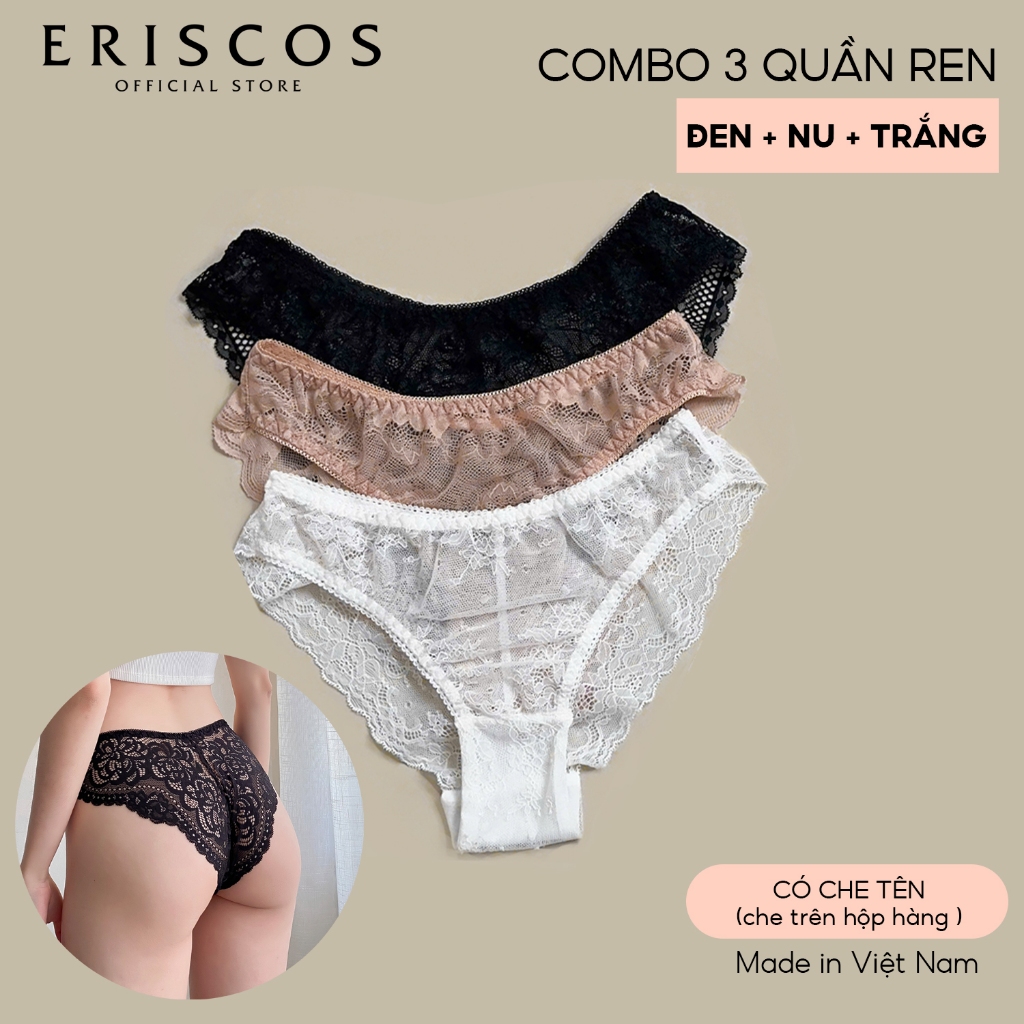 Combo 5 quần và 3 quần màu ngẫu nhiên cánh tiên basic thoáng mát gợi cảm cao cấp Eriscos Thiết kế Việt Nam