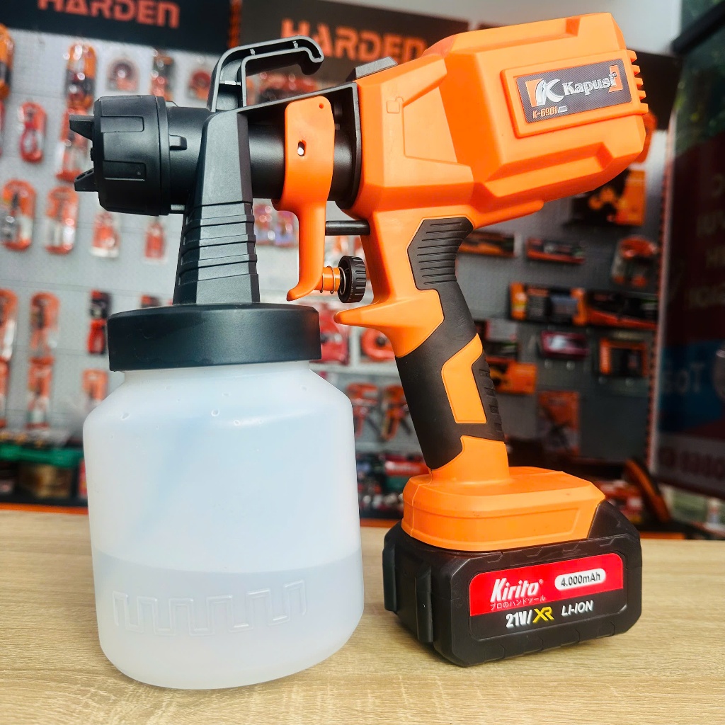 MÁY PHUN SƠN DÙNG PIN 21V K6901 KAPUSI – TIỆN LỢI, MẠNH MẼ, HIỆU QUẢ