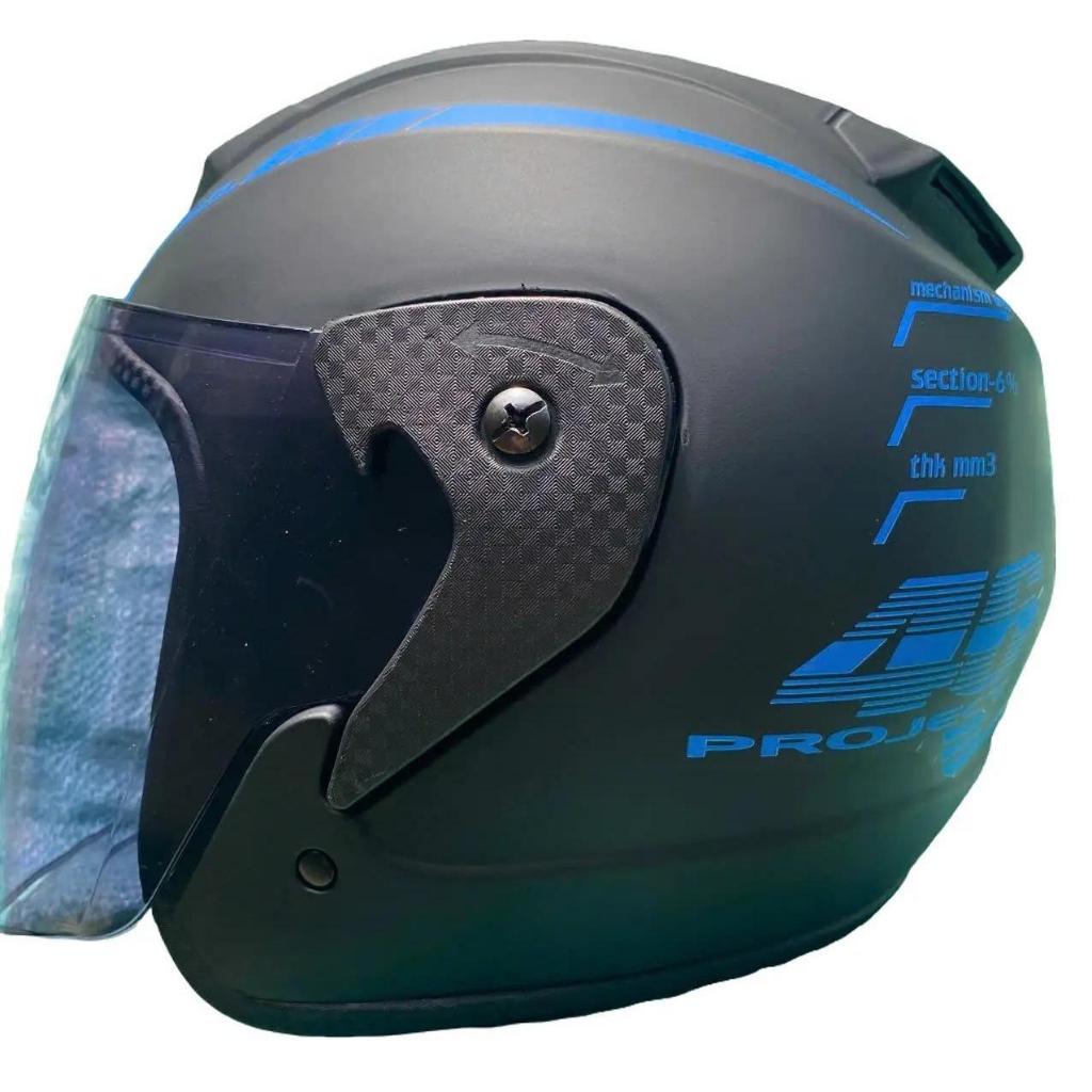 [ MÀU XANH DƯƠNG ] Mũ Bảo Hiểm 3/4 RZX tem 46 Helmet chính hãng