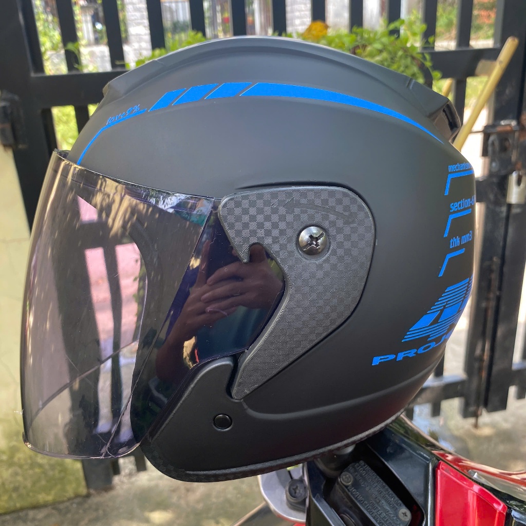 [ MÀU XANH DƯƠNG ] Mũ Bảo Hiểm 3/4 RZX tem 46 Helmet chính hãng