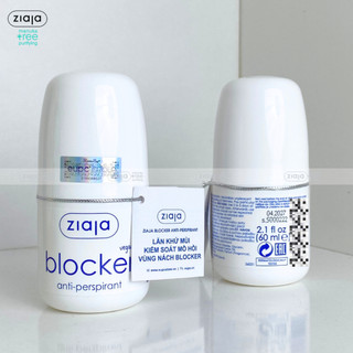 Lăn Khử Mùi Ziaja Blocker Kiểm Soát Mồ Hôi Vùng Nách, Thấm Nhanh, Không Để Lại Vệt Trên Áo 60ml