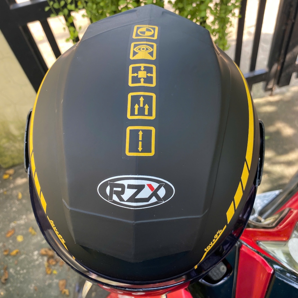 [ MÀU VÀNG ] Mũ Bảo Hiểm 3/4 RZX tem 46 Helmet chính hãng