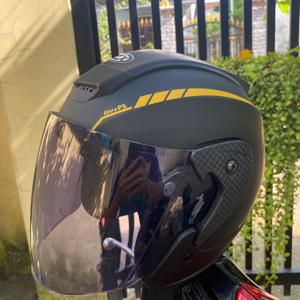 [ MÀU VÀNG ] Mũ Bảo Hiểm 3/4 RZX tem 46 Helmet chính hãng