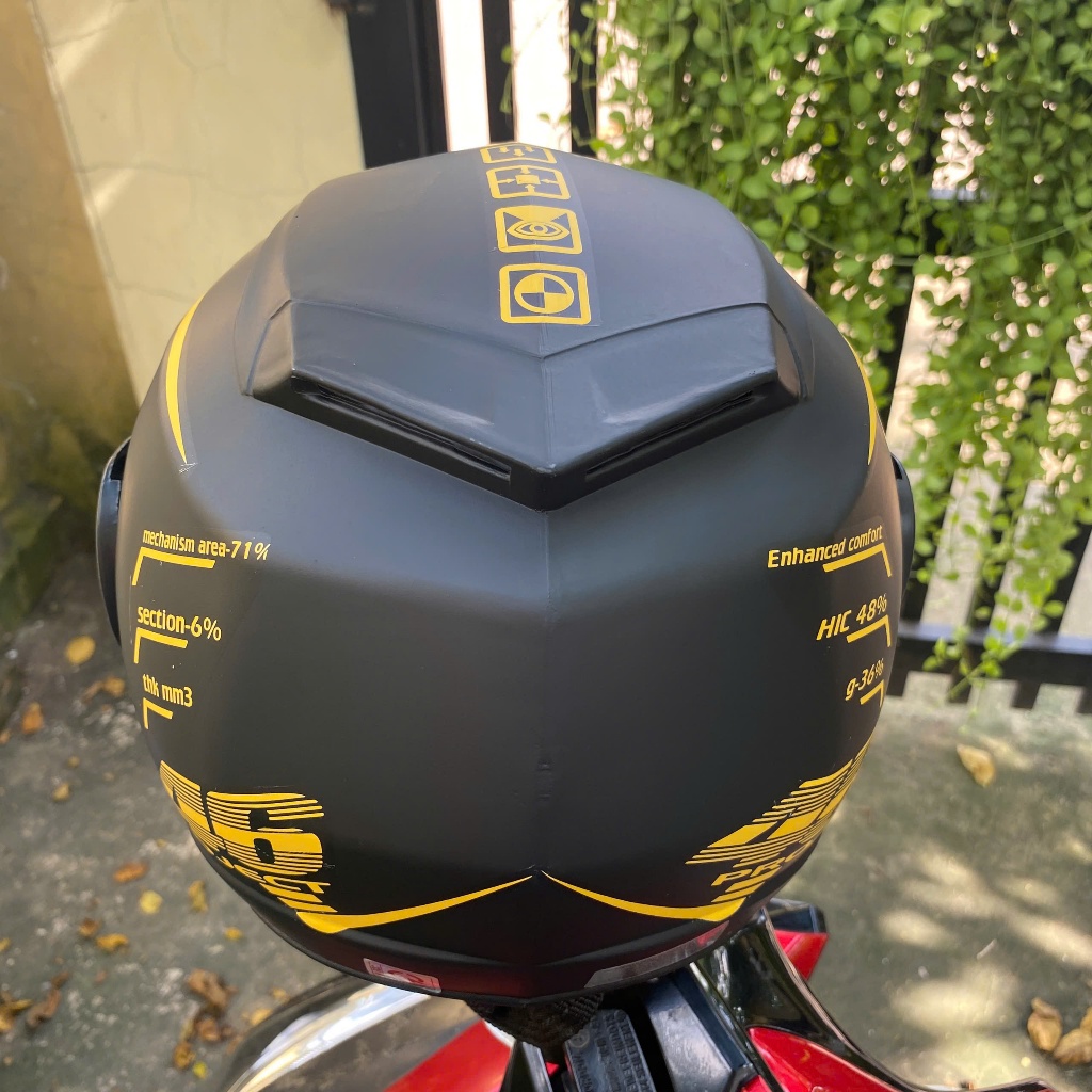 [ MÀU VÀNG ] Mũ Bảo Hiểm 3/4 RZX tem 46 Helmet chính hãng