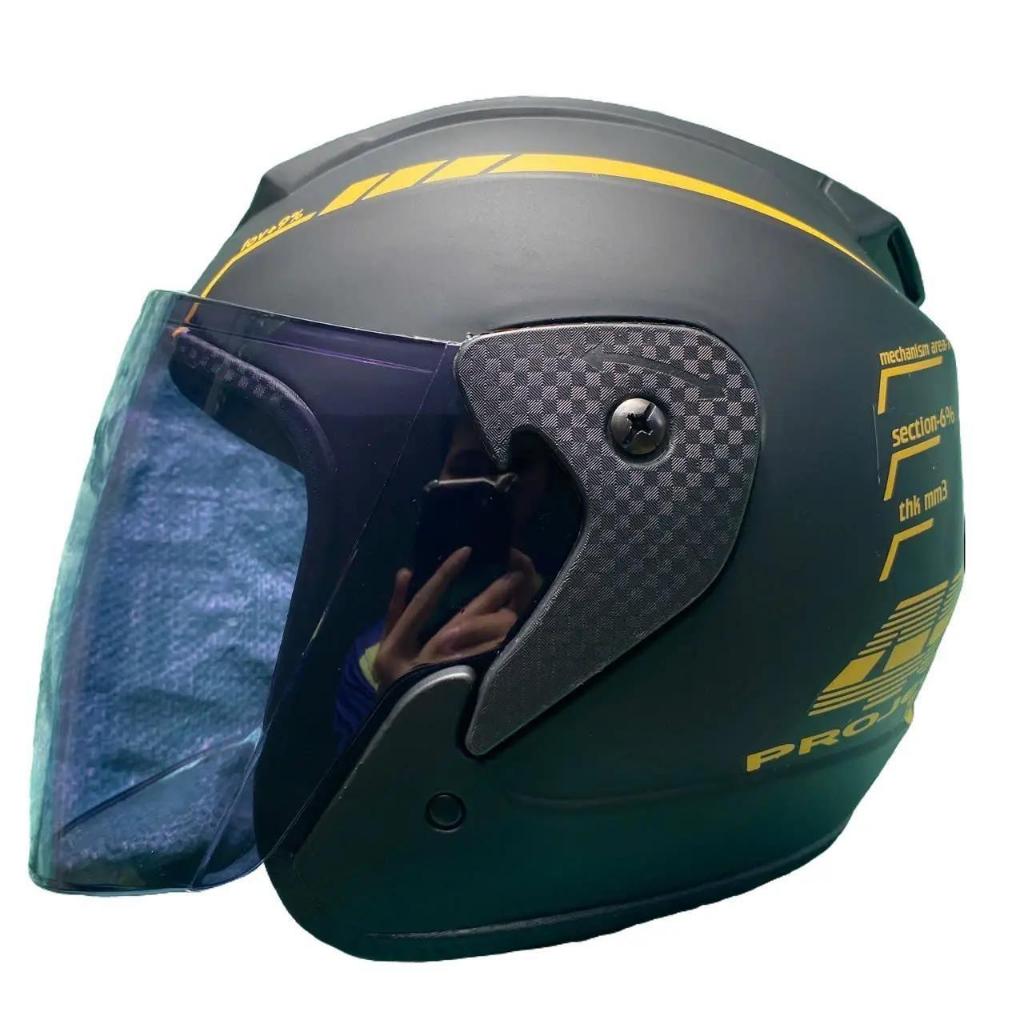 [ MÀU VÀNG ] Mũ Bảo Hiểm 3/4 RZX tem 46 Helmet chính hãng
