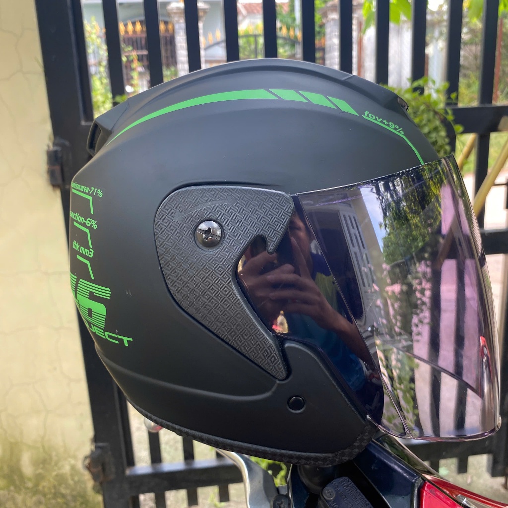 [ MÀU XANH LÁ ] Mũ Bảo Hiểm 3/4 RZX tem 46 Helmet chính hãng
