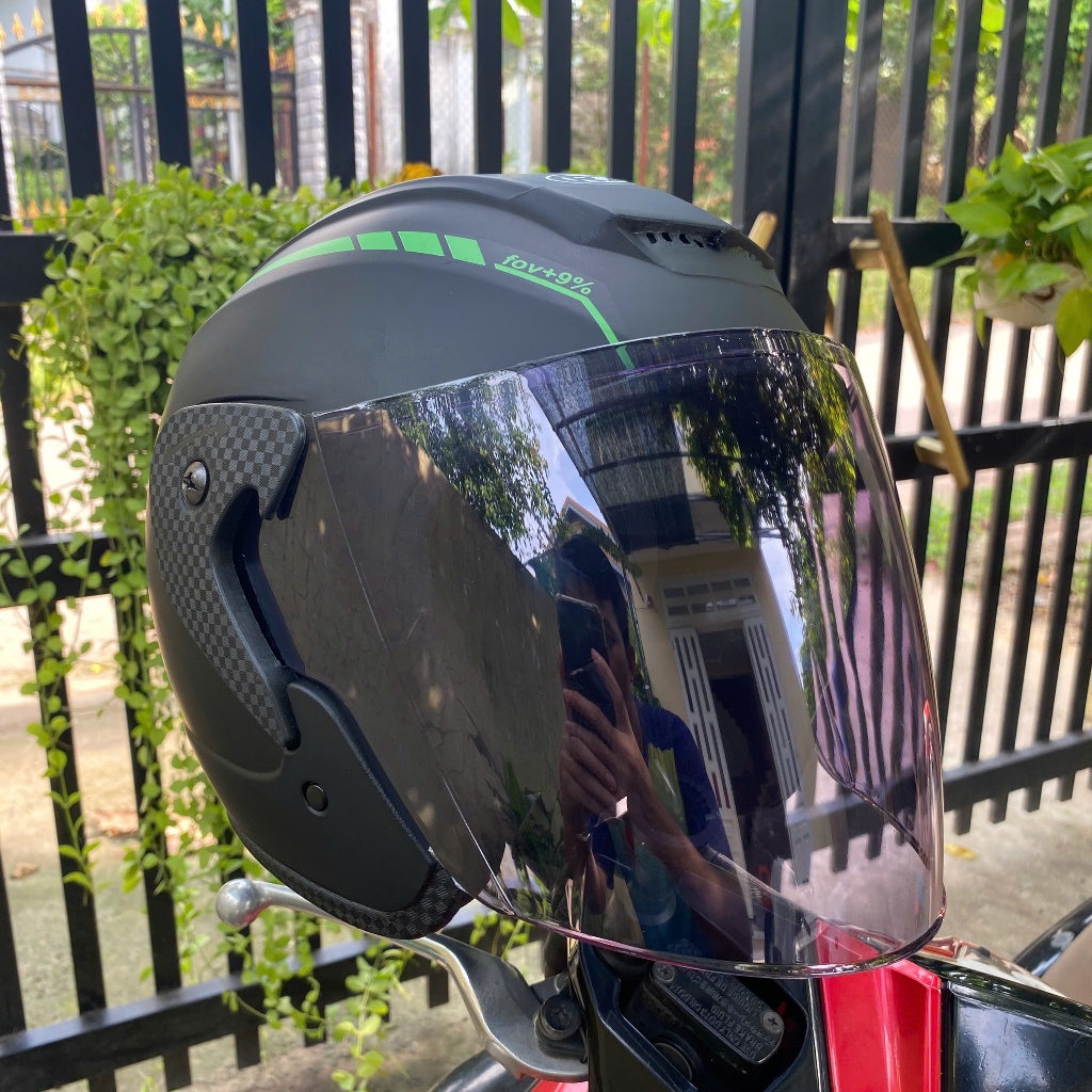 [ MÀU XANH LÁ ] Mũ Bảo Hiểm 3/4 RZX tem 46 Helmet chính hãng