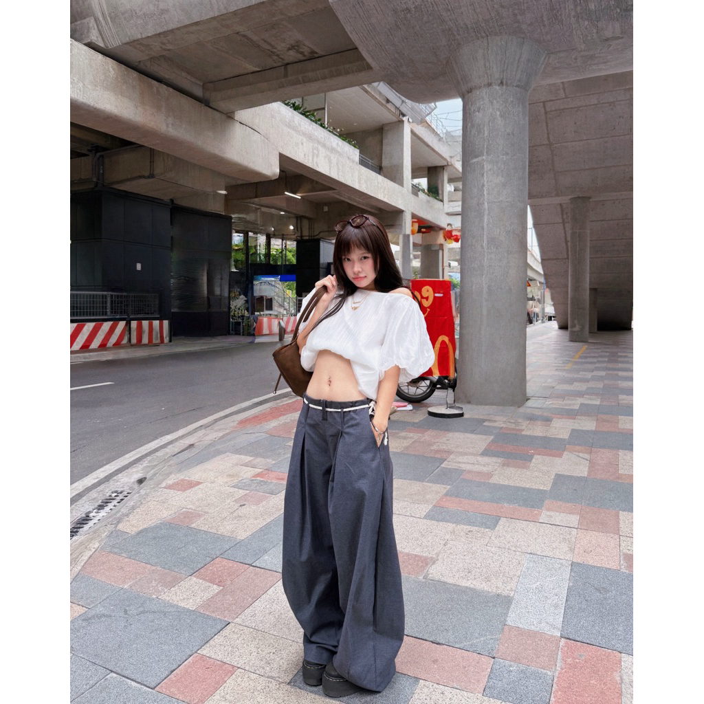Nina Top - Remmus | Áo thiết kế lệch vai tay bồng cho nữ