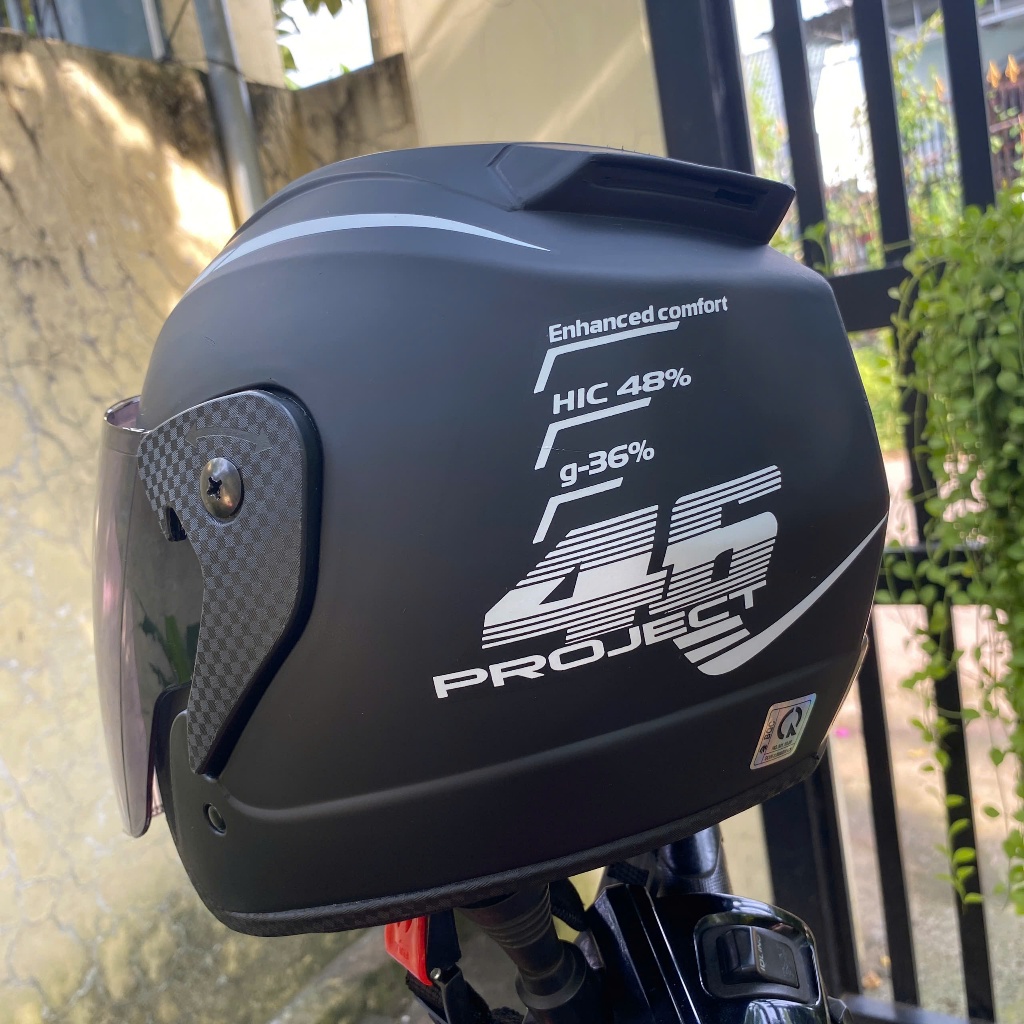 [ MÀU TRẮNG ] Mũ Bảo Hiểm 3/4 RZX tem 46 Helmet chính hãng