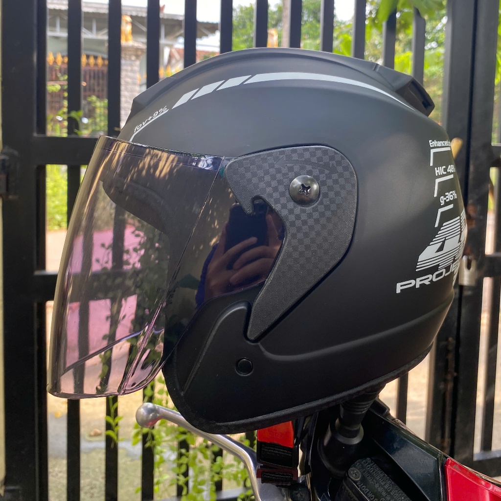 [ MÀU TRẮNG ] Mũ Bảo Hiểm 3/4 RZX tem 46 Helmet chính hãng