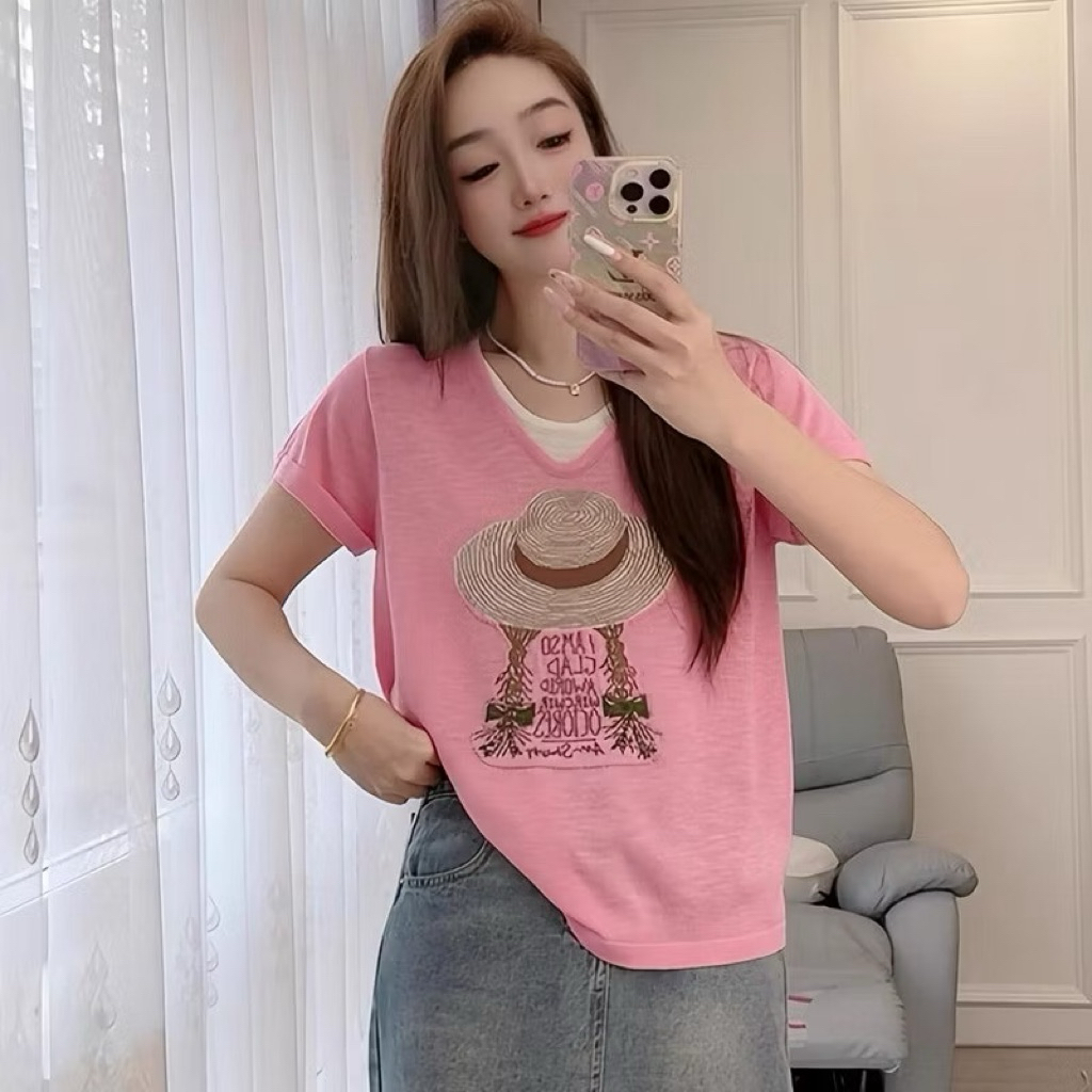 Áo len mongtogi QC,áo len dệt kim nữ hàng thanh lý hoạ tiết siêu cute size 45-57kg.