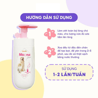 [CHÍNH HÃNG] Sữa Tắm Micona - Sữa Tắm Hỗ Trợ Viêm Da, Nấm Da Dành Cho Mèo, Chó