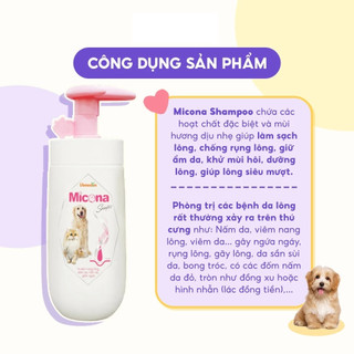 [CHÍNH HÃNG] Sữa Tắm Micona - Sữa Tắm Hỗ Trợ Viêm Da, Nấm Da Dành Cho Mèo, Chó