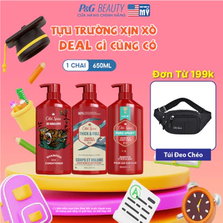 Gội Xả nước hoa 2in1 Old Spice nhiều mùi hương 650ml - Mỹ