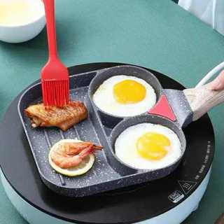 Chảo  chống dính dùng được tất cả loại bếp, Chảo vân đá  chống dính chiên trứng làm bánh 4 ô và 3 ô