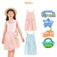 Đầm thô hai dây hoa nhí bé gái Rabity 954.003