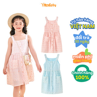 [MỚI] Đầm thô hai dây hoa nhí bé gái Rabity 954.003