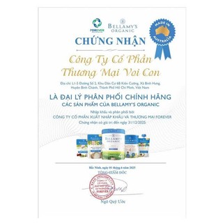 Sữa Hữu Cơ Bellamy’s Organic Đạm A2 / 8 HMO (800g) – Tăng Đề Kháng, Dễ Hấp Thu