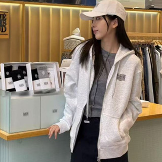 Hàn Quốc mua hộ marithe nam nữ áo khoác casual cardigan dây kéo trùm đầu áo cặp vợ chồng jennie xe tĩnh viện cùng loại