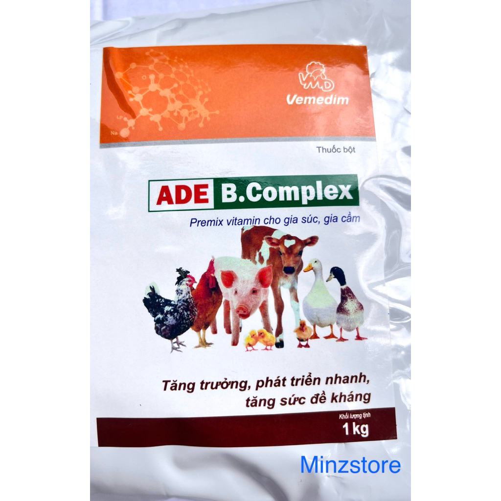 Vitamin ADE B COMPLEX Premix tăng đề kháng cho gia súc, gia cầm, gói (1kg)