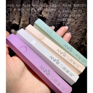 Đèn hơ móng mini cầm tay ANNIES - đèn hơ gel tích điện nhanh khô chính hãng