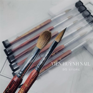 Cọ đắp bột DINGXI chính hãng lông chồn 100% - cọ đắp bột cao cấp siêu mềm mướt lông bấm sẵn