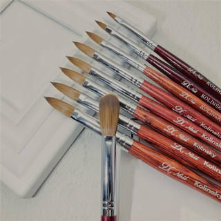 Cọ đắp bột DINGXI chính hãng lông chồn 100% - cọ đắp bột cao cấp siêu mềm mướt lông bấm sẵn