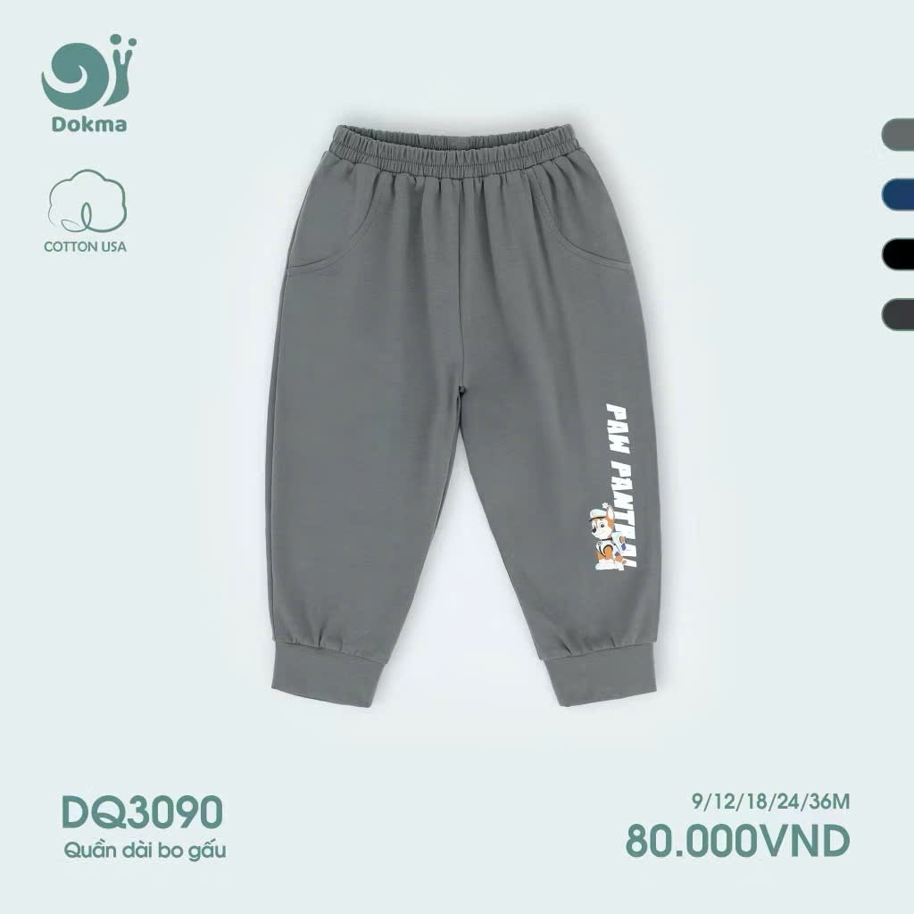 (8-13kg, 6-36M) Quần Dài Cotton Dokma Cho Bé DMQ2193 DQ3090 DQ3265 DQ3142