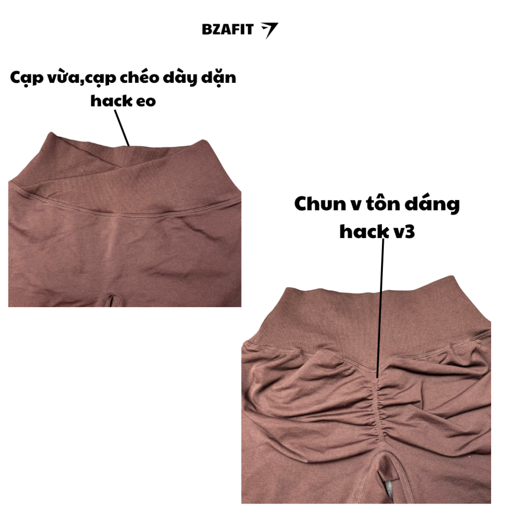 Quần Short Đùi Nữ Tập Gym Yoga Nâng Mông,Chất Dệt Kim 4 Chiều Cạp Chéo Cá Tính Chun Mông Tôn Dáng GB116