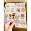 Set 100 thẻ cài kẹo mút trang trí giỏ quà tặng in 2 mặt loại dày cứng
