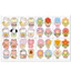 Set 100 thẻ cài kẹo mút trang trí giỏ quà tặng in 2 mặt loại dày cứng