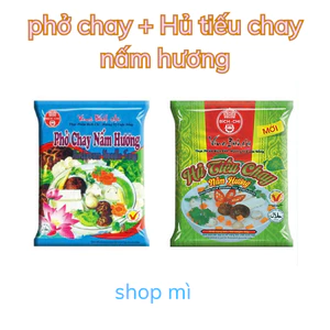 Thùng 30 gói phở chay, Hủ tiếu chay Nấm Hương 60gr hiệu Bích Chi