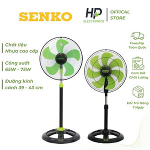 QUẠT ĐỨNG SENKO 5 cánh / 7 cánh , DCN 1801 / DST 1607 , CÔNG SUẤT 75W / 65W, CAO 113 cm - 124 cm