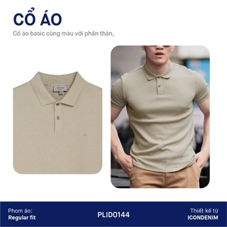 Áo Polo Nam ICONDENIM Trơn ICONDENIM, vải thun cá sấu, thấm hút mồ hôi, chống nhăn, form regular PLID0144