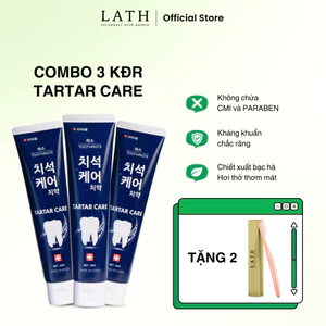 Combo 3 kem đánh răng Lath Beauty kem trắng răng Hàn Quốc Tartar giảm hôi miệng giảm sưng nứu chiết xuất thiên nhiên