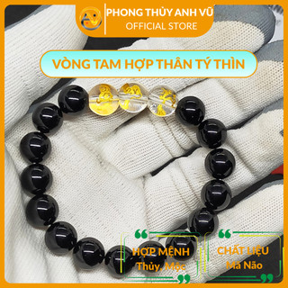 Vòng tay 12 con giáp tam hợp thân tý thìn - size 8 10 12ly - khai quang điểm nhãn - may mắn tài lộc