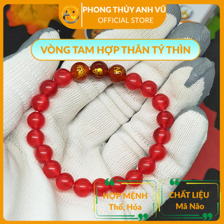 Vòng tay 12 con giáp thân tý thìn chất liệu mã não đỏ - size 8 10 12ly - khai quang may mắn tài lộc