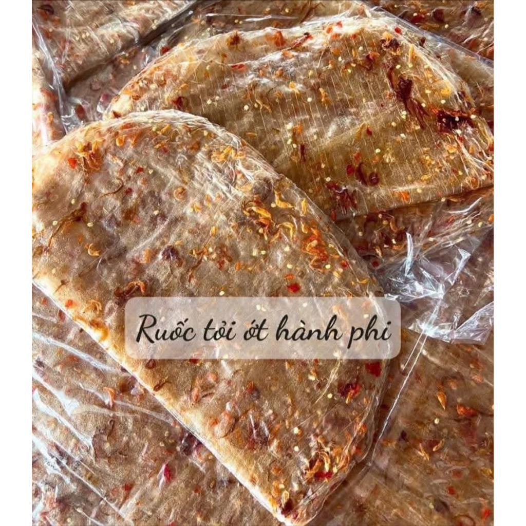 Bánh tráng dẻo ruốc tỏi ớt hành phi phơi sương