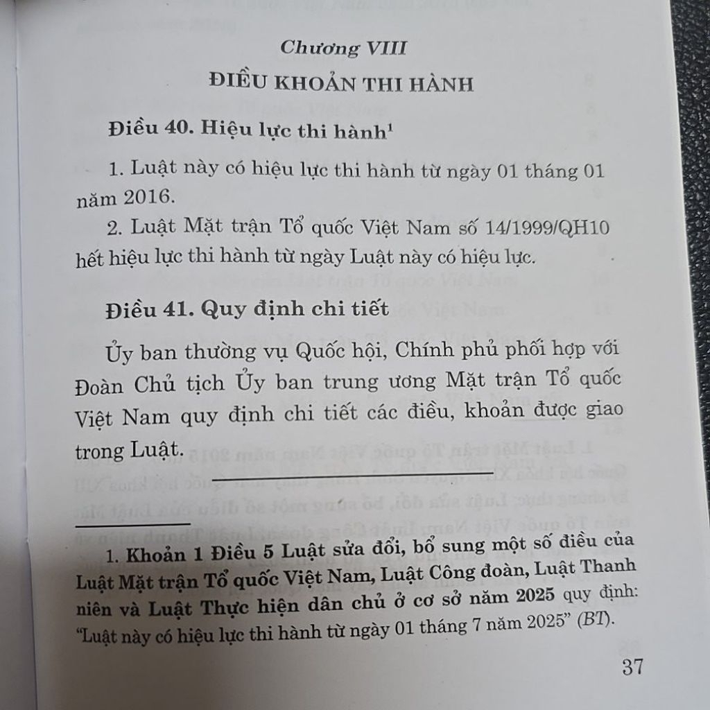 Sách - Luật Mặt trận Tổ quốc Việt Nam năm 2015 (sđ,bs năm 2025) (NXB Chính trị quốc gia Sự thật)