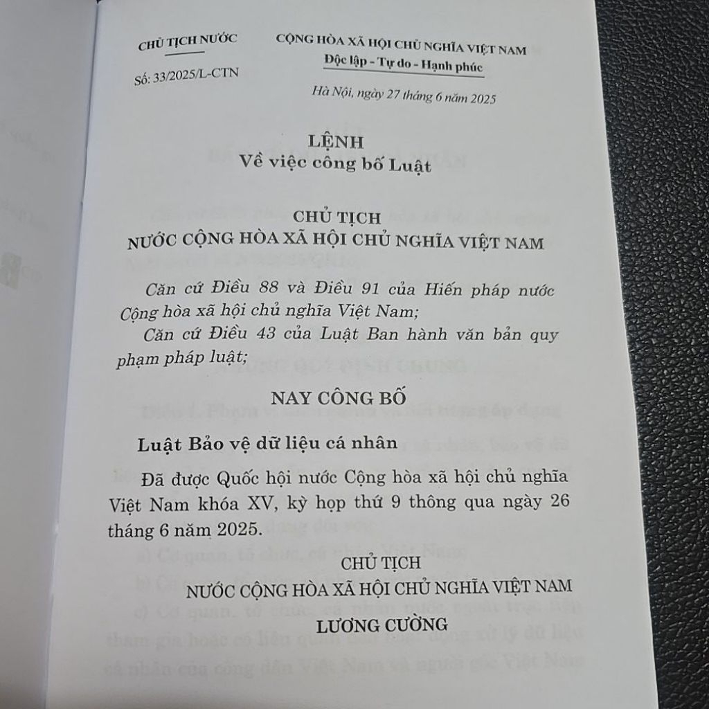 Sách - Luật bảo vệ dữ liệu cá nhân năm 2025 (NXB Chính trị quốc gia sự thật)