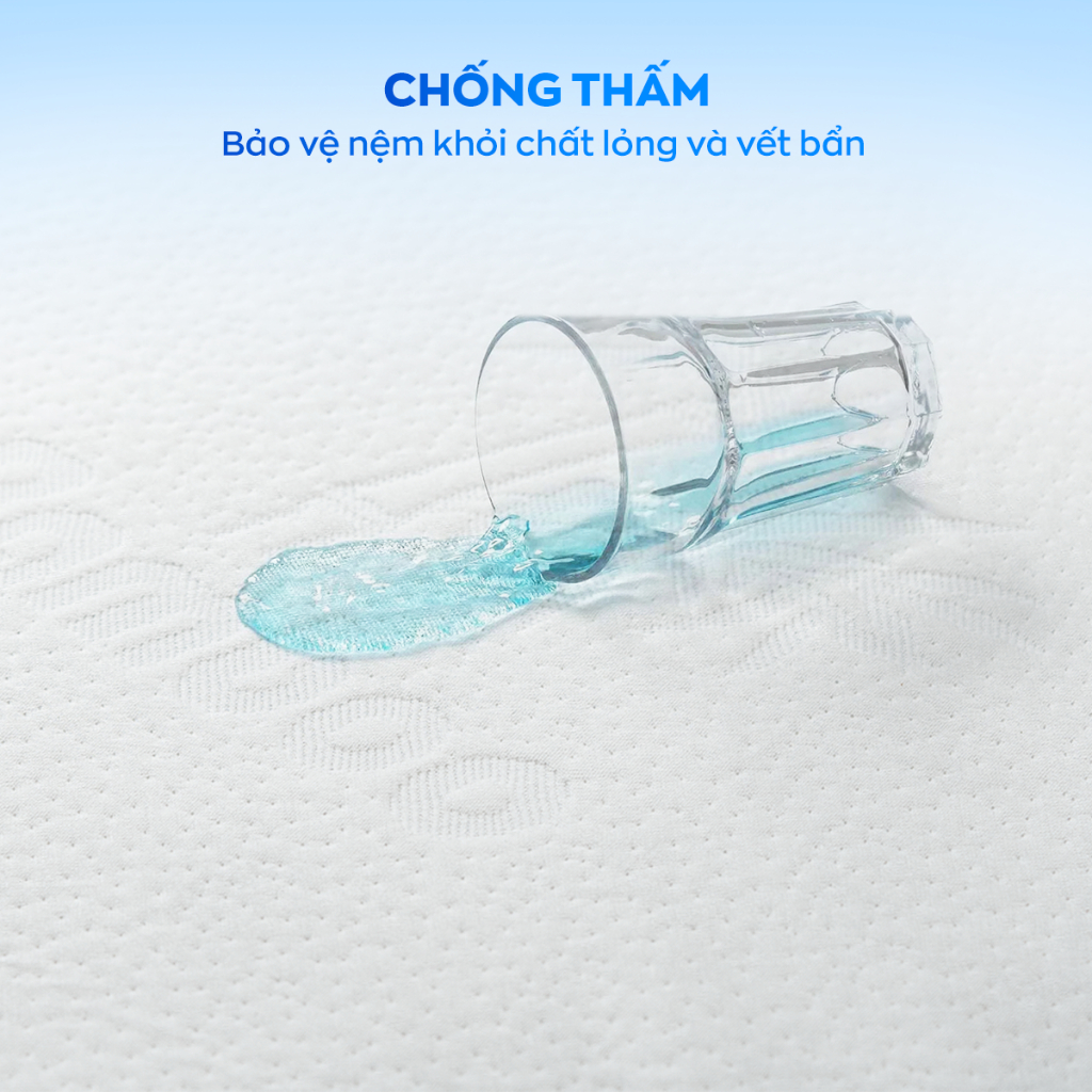 Bảo vệ nệm Doona Bamboo vải sợi tre cao cấp làm mát chống thấm nấm mốc thoáng khí khử mùi