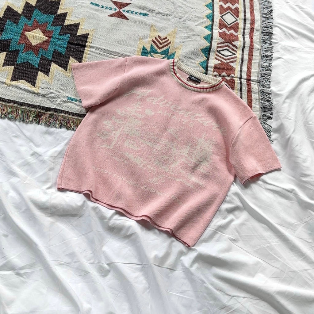 SLICK "ADVENTURE" KNIT LINEN COTTON T-SHIRT FORM BOXY BY THE SLICK WAY UNISEX