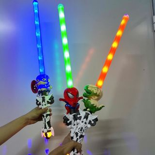 Đồ chơi ánh sáng chủ đề khủng long, spiderman, siêu anh hùng ngộ nghĩnh HT Toys