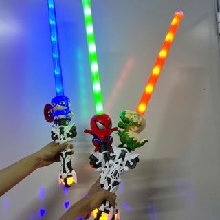 Đồ chơi ánh sáng chủ đề khủng long, spiderman, siêu anh hùng ngộ nghĩnh HT Toys